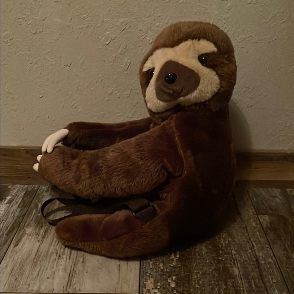 Plush Sloth Kids Backpack